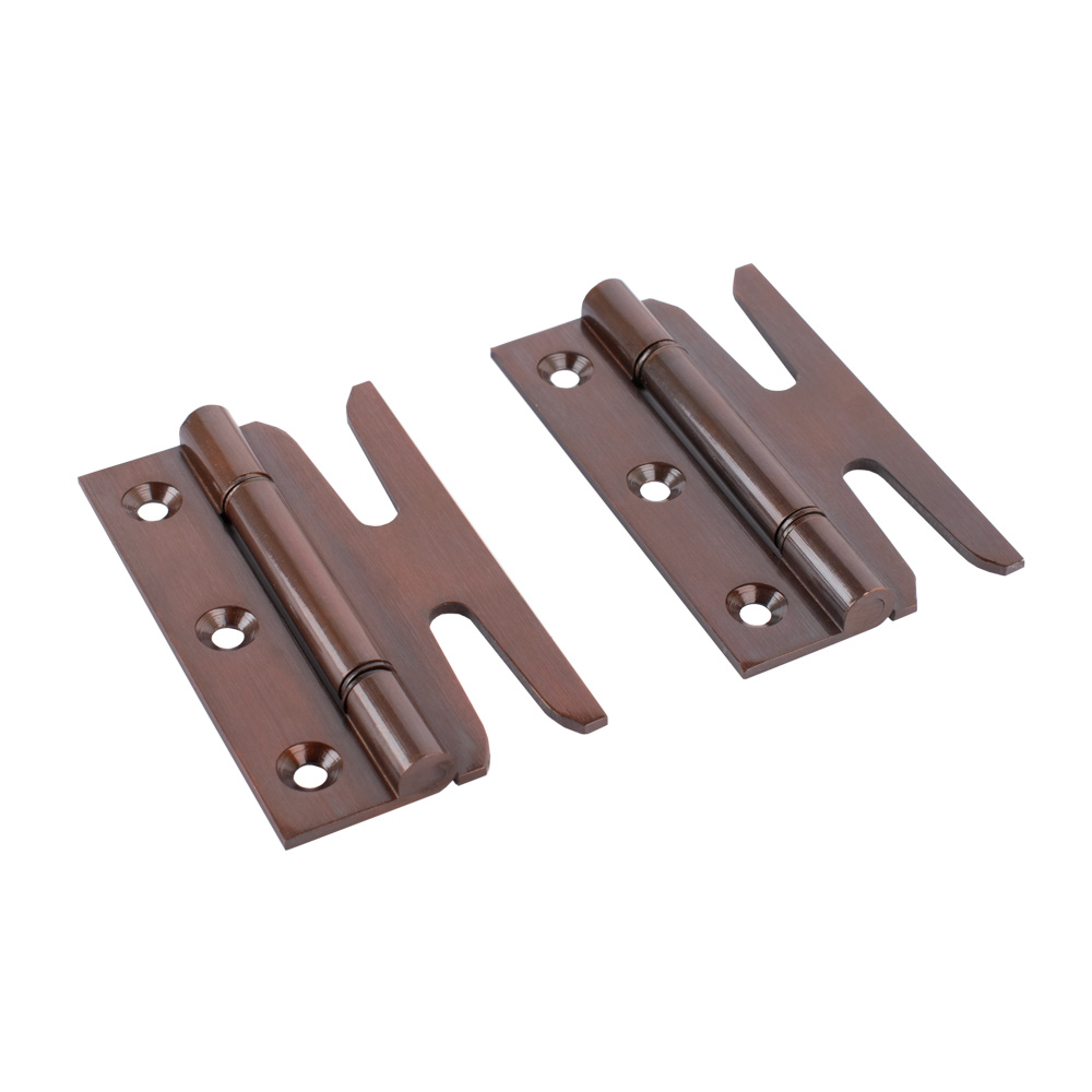 Simplex Solid Brass Hinges with Double Steel Washers (Sold in Pairs) - Bronze